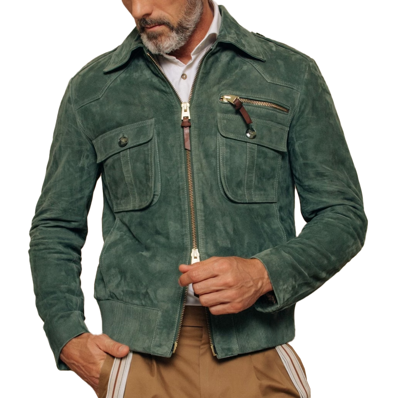 Tucker | Stylish Zipper Suede Jacket