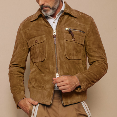 Tucker | Stylish Zipper Suede Jacket