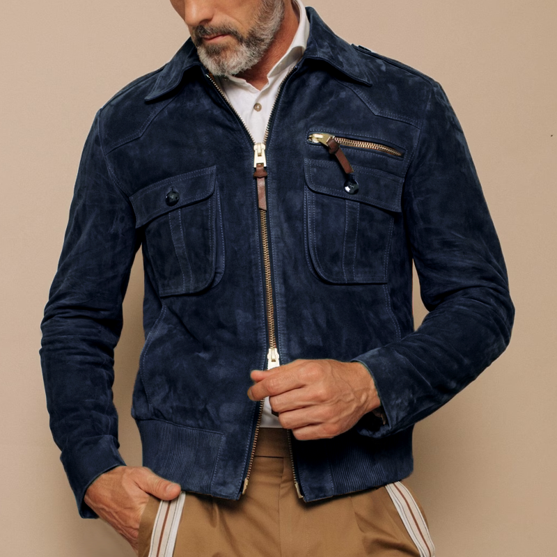 Tucker | Stylish Zipper Suede Jacket