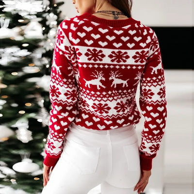 Althea | Xmas Moose Print Sweater