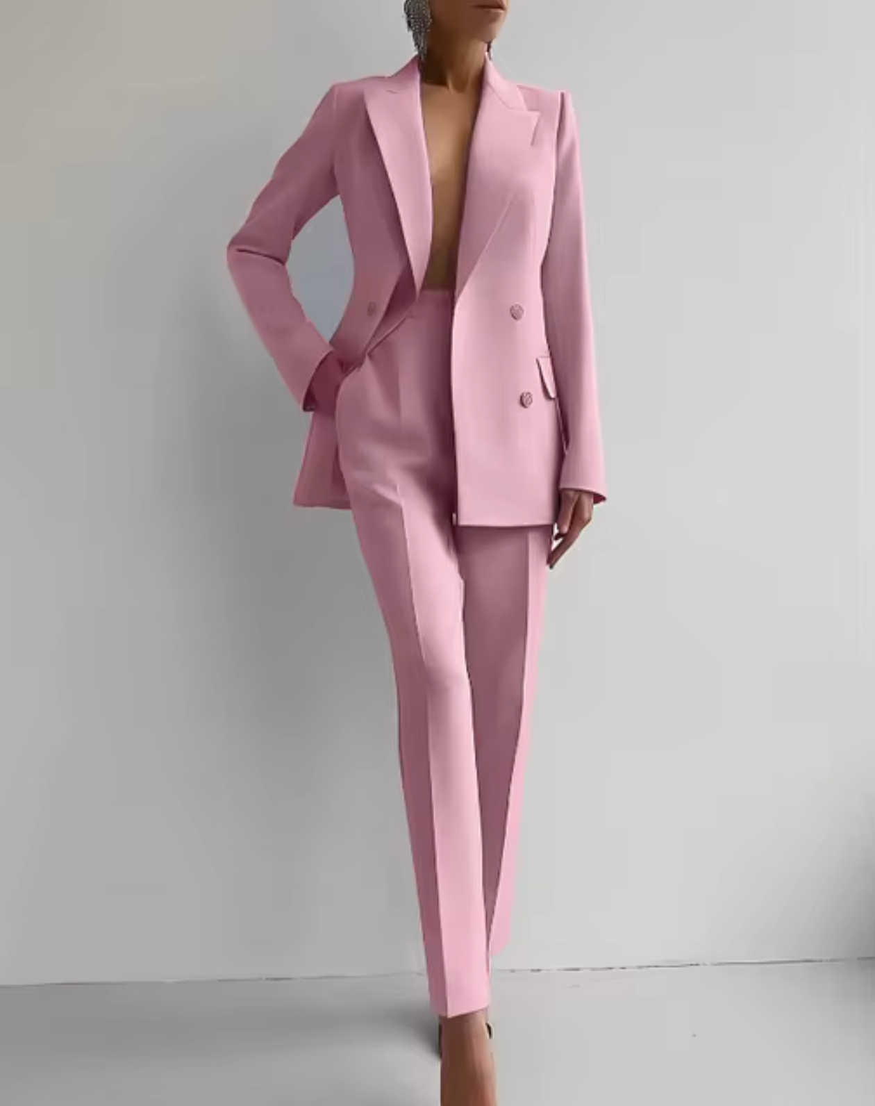 Sienna | Blazer and pin-tucked trousers set