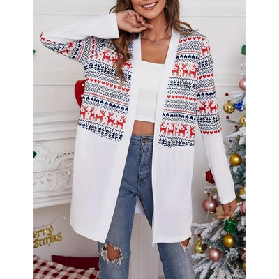 Kellie | Christmas Long Sleeved Coat Sweater