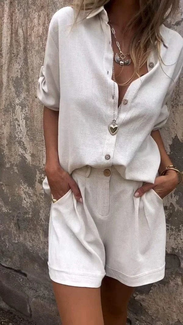 Raffaella｜Cotton and linen shirt