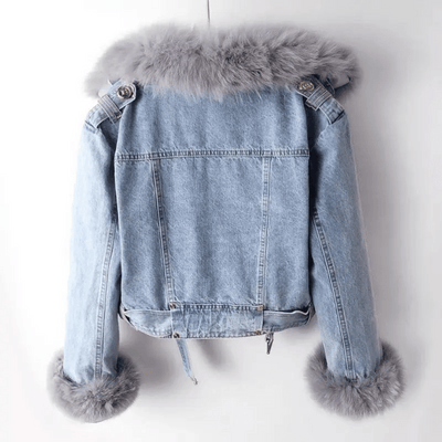 Sienna |  Elegant Denim & Fur Jacket