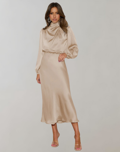 Natasha | Satin Sleeve Dress