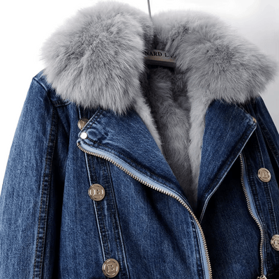 Sienna |  Elegant Denim & Fur Jacket