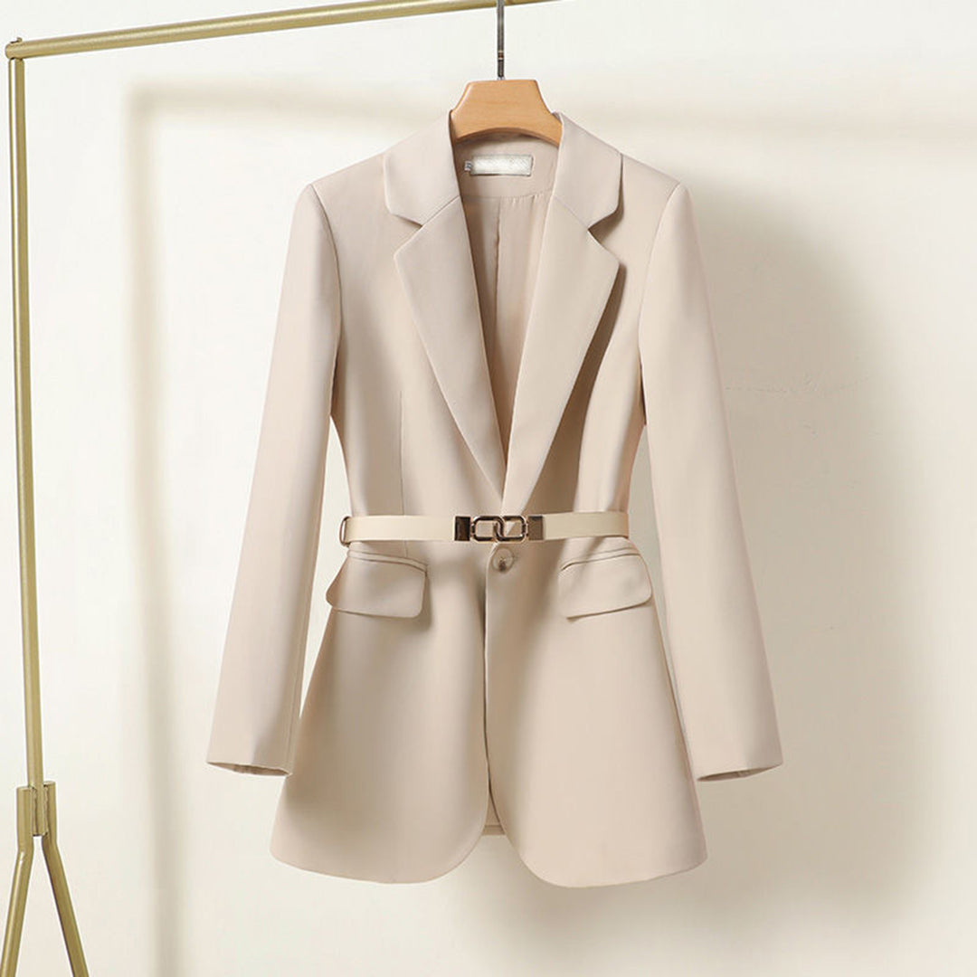 Alexis | Elegant long blazer with belt