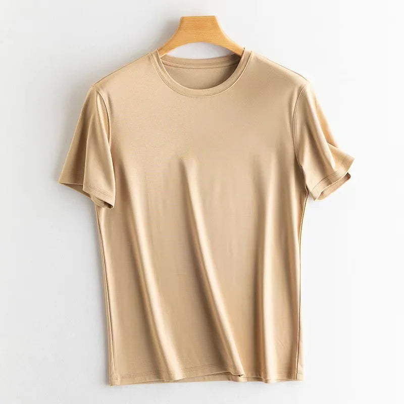 Lucas | Half sleeve Silk T-Shirt