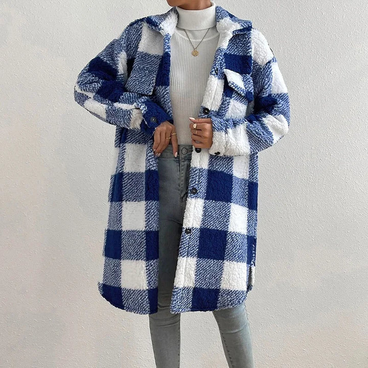 GIOVANA™ | CHECKED JACKET WITH POLAR FLEECE