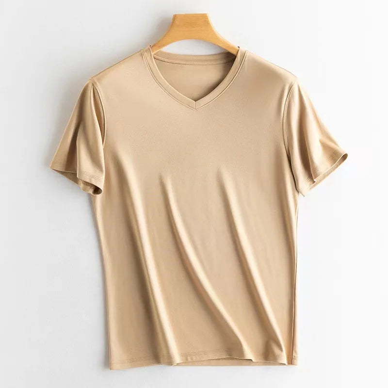 Lucas | Half sleeve Silk T-Shirt