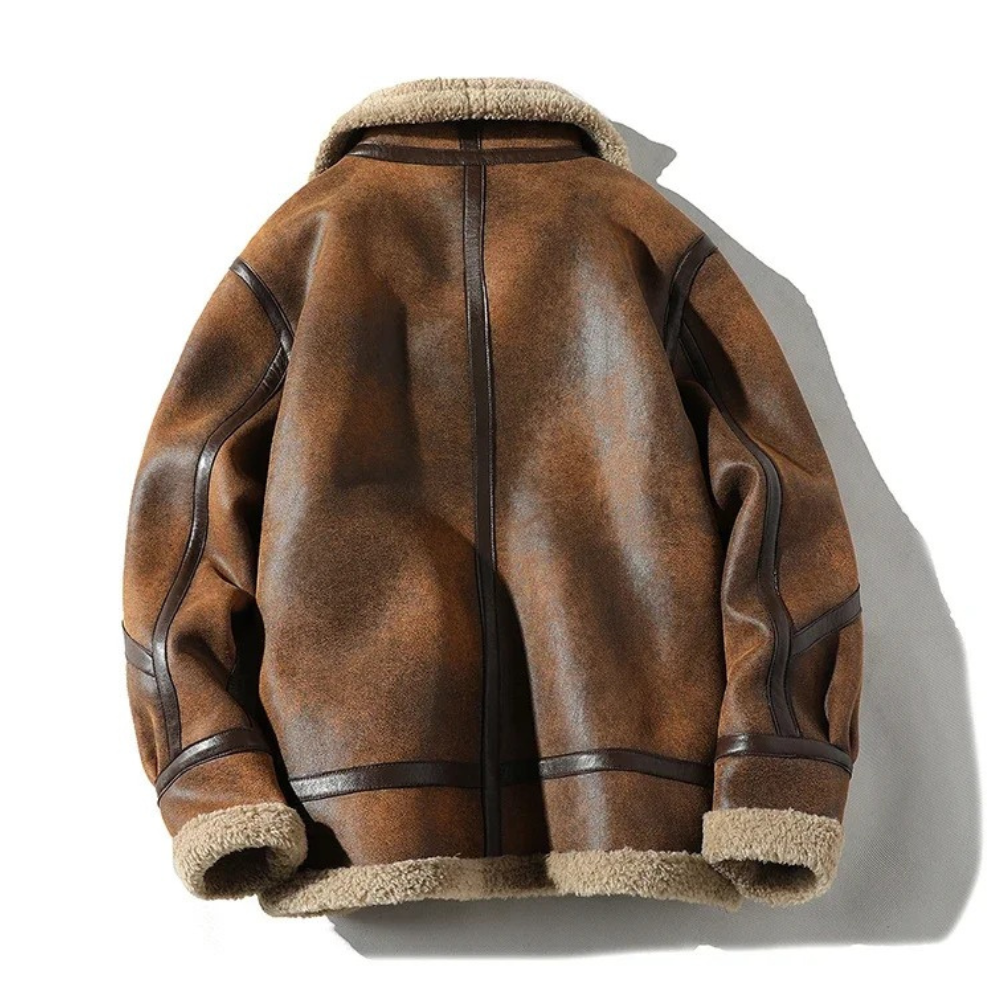 Theodore | Stylish Fur Leather Jacket