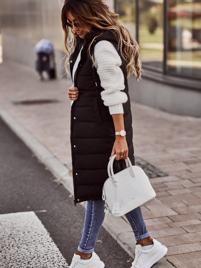 Freya | Knee-length quilted vest