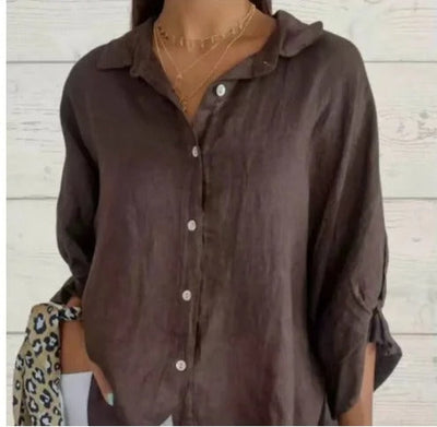 Daniela | Cotton and linen casual shirt