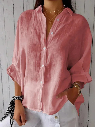 Daniela | Cotton and linen casual shirt