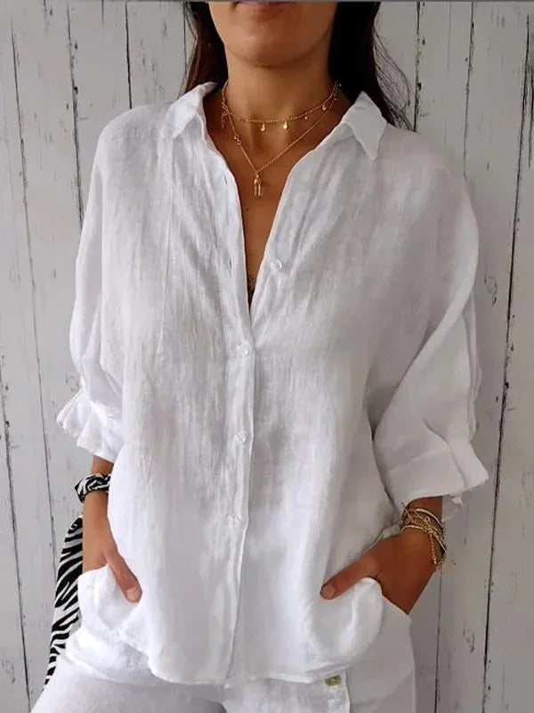 Daniela | Cotton and linen casual shirt