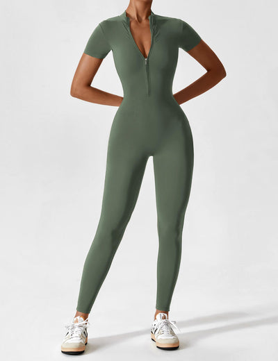 Savannah | Long And Short Sleeve Zipper Jumpsuit